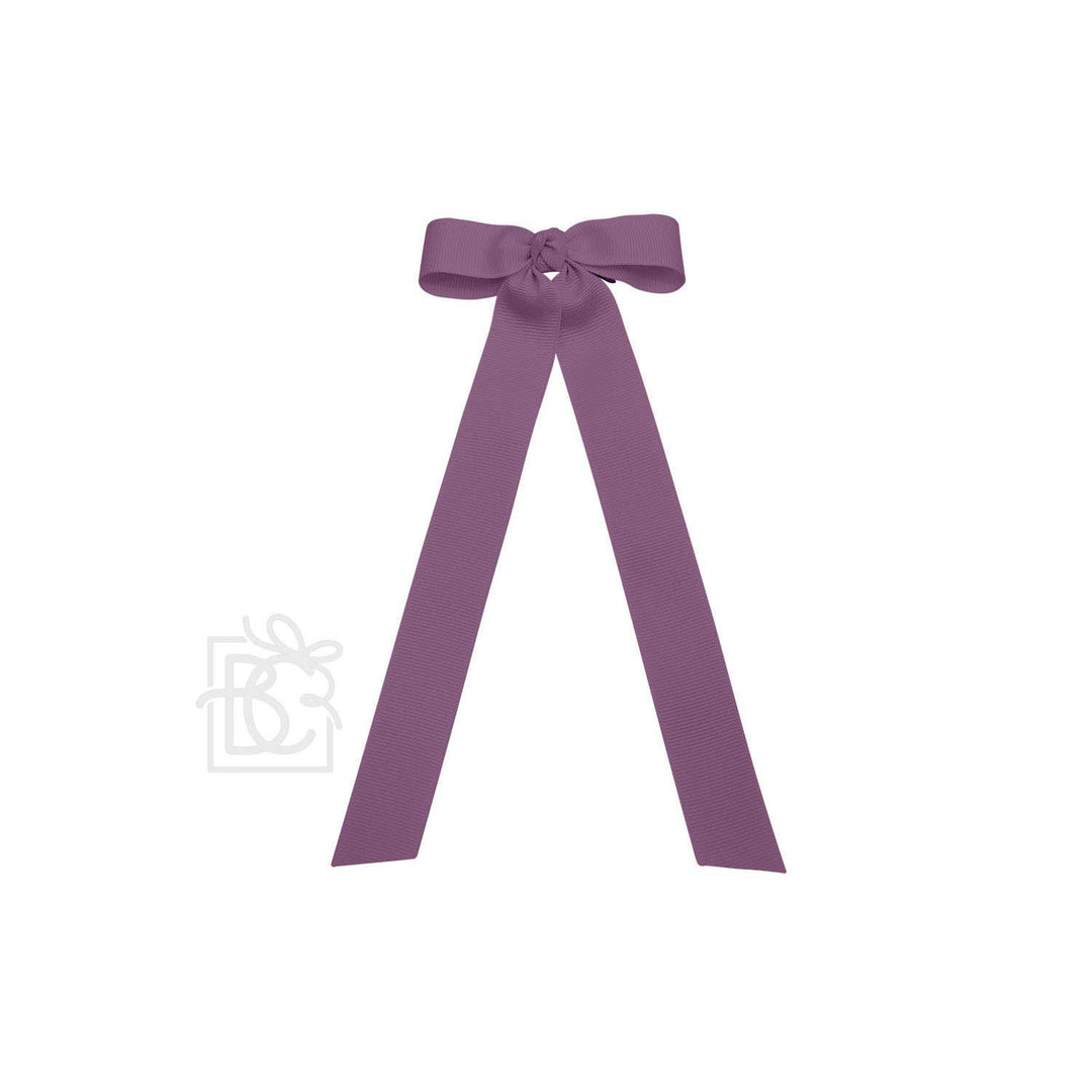 Beyond Creations, LLC - FLAT BOW W/ 7" STREAMERS ON ALLIGATOR CLIP: 3.5" W/ 7" Streamers / RED