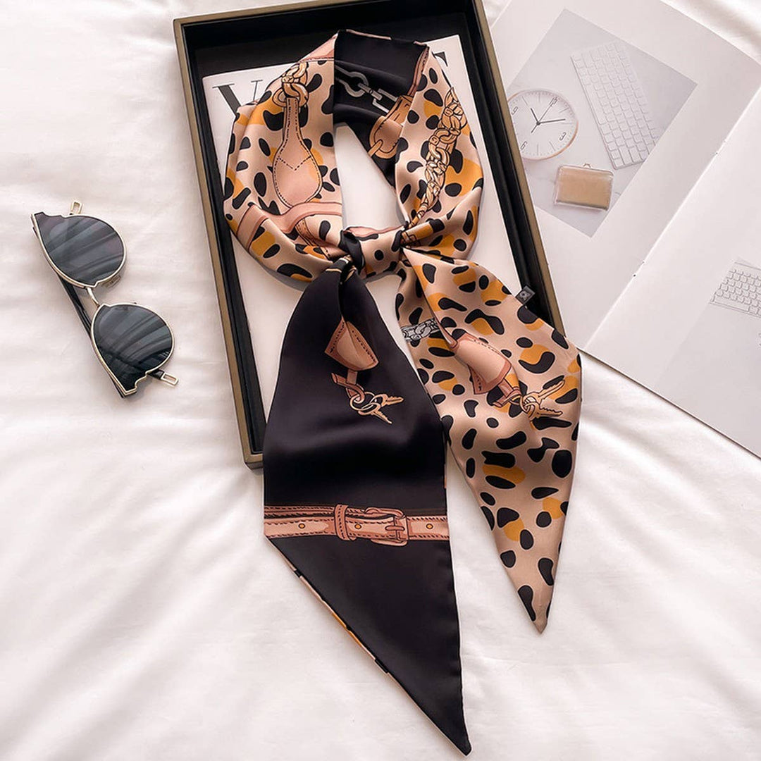 ACCITY - Women’s Long Silk Scarf – Stylish Neck Accessory_CWASC03144: TYPE10 / (OS) 2