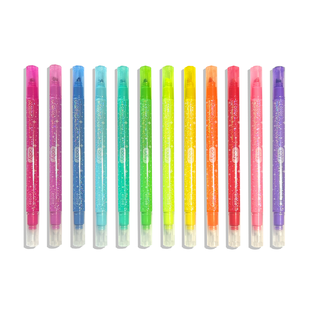 OOLY - Make no Mistake! Glittery Erasable Markers - Set of 12