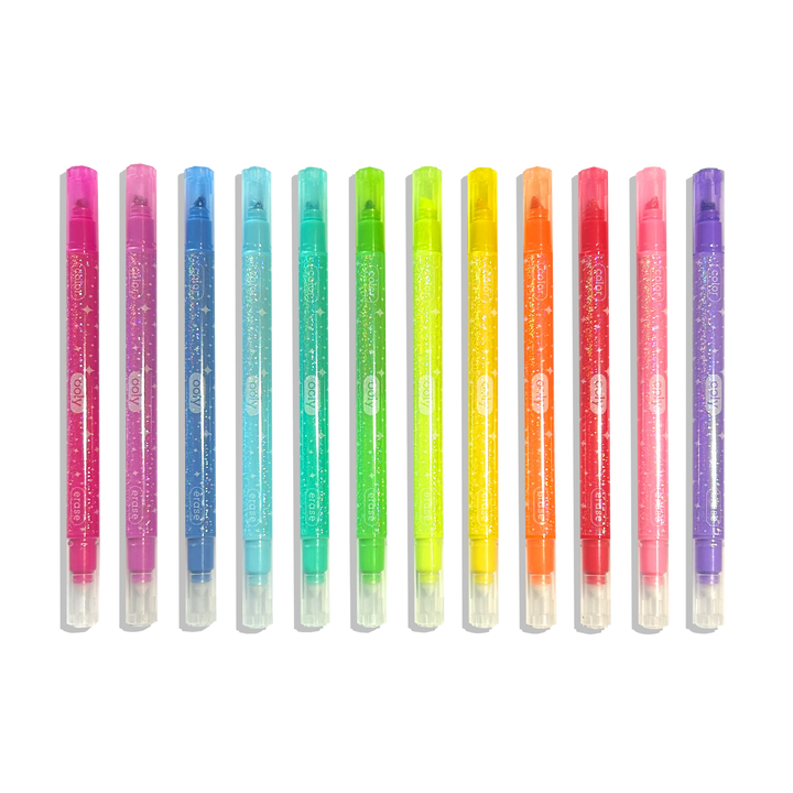 OOLY - Make no Mistake! Glittery Erasable Markers - Set of 12
