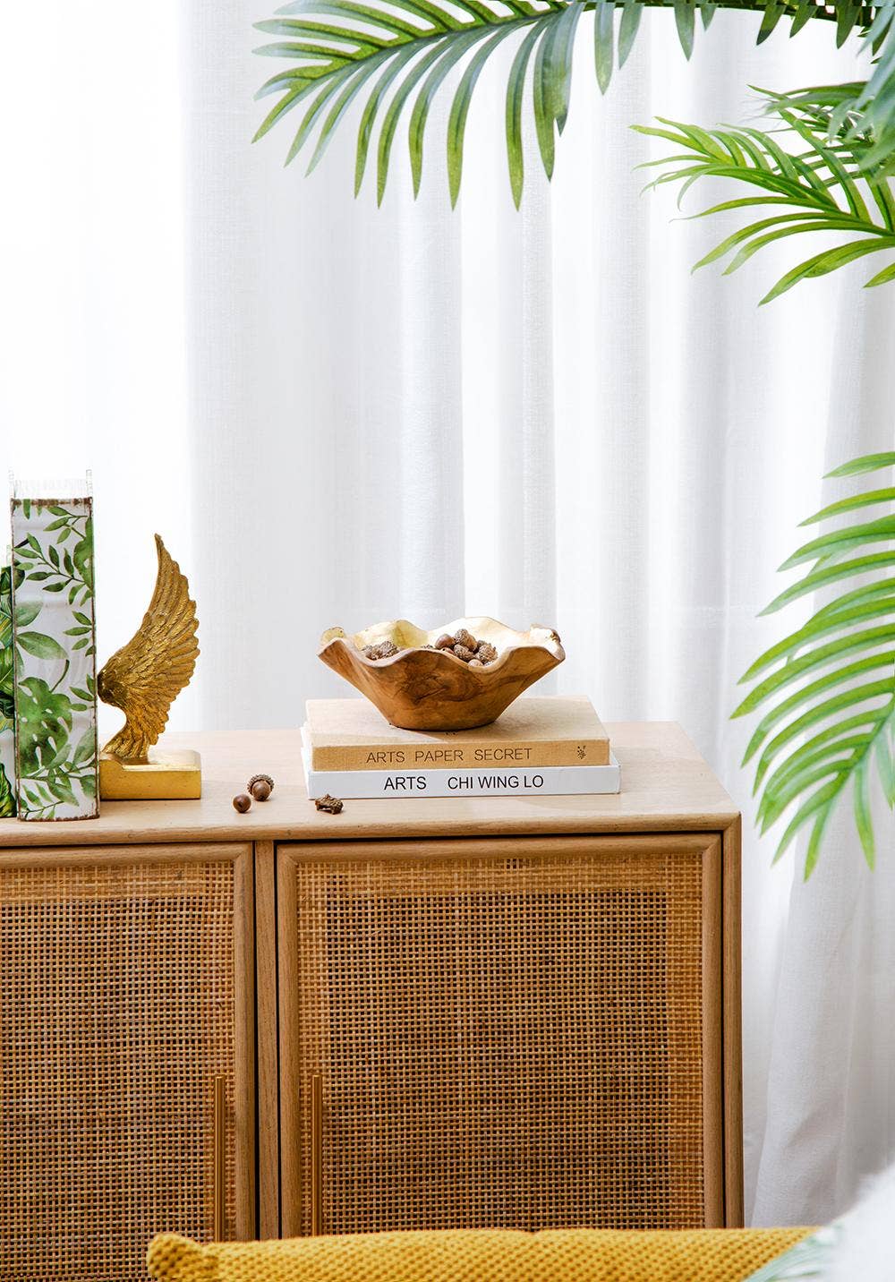 A&B Home Group Inc. - Teak Bowl With Gold Foil