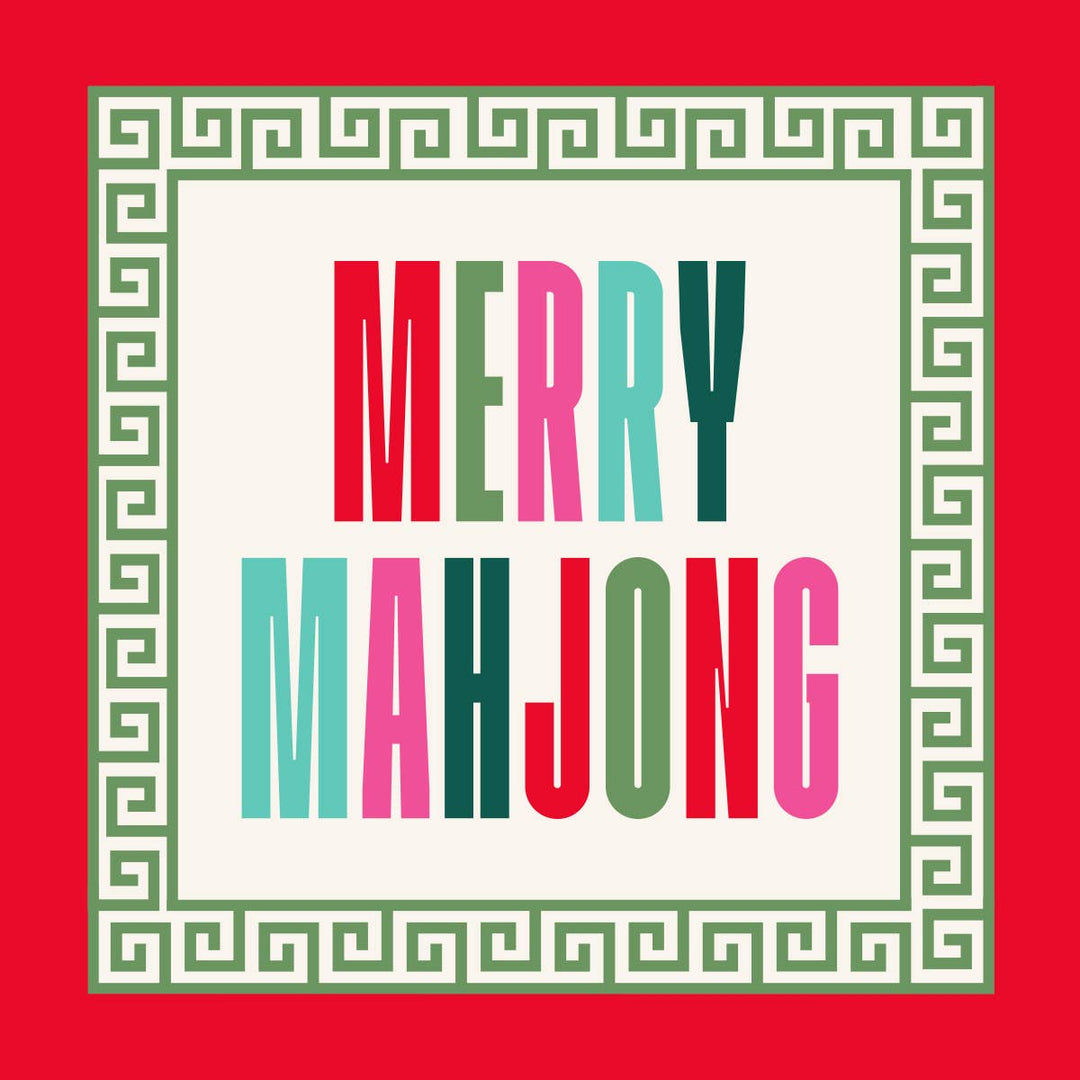 soiree-sisters - Holiday Cocktail Napkins | Merry Mahjong