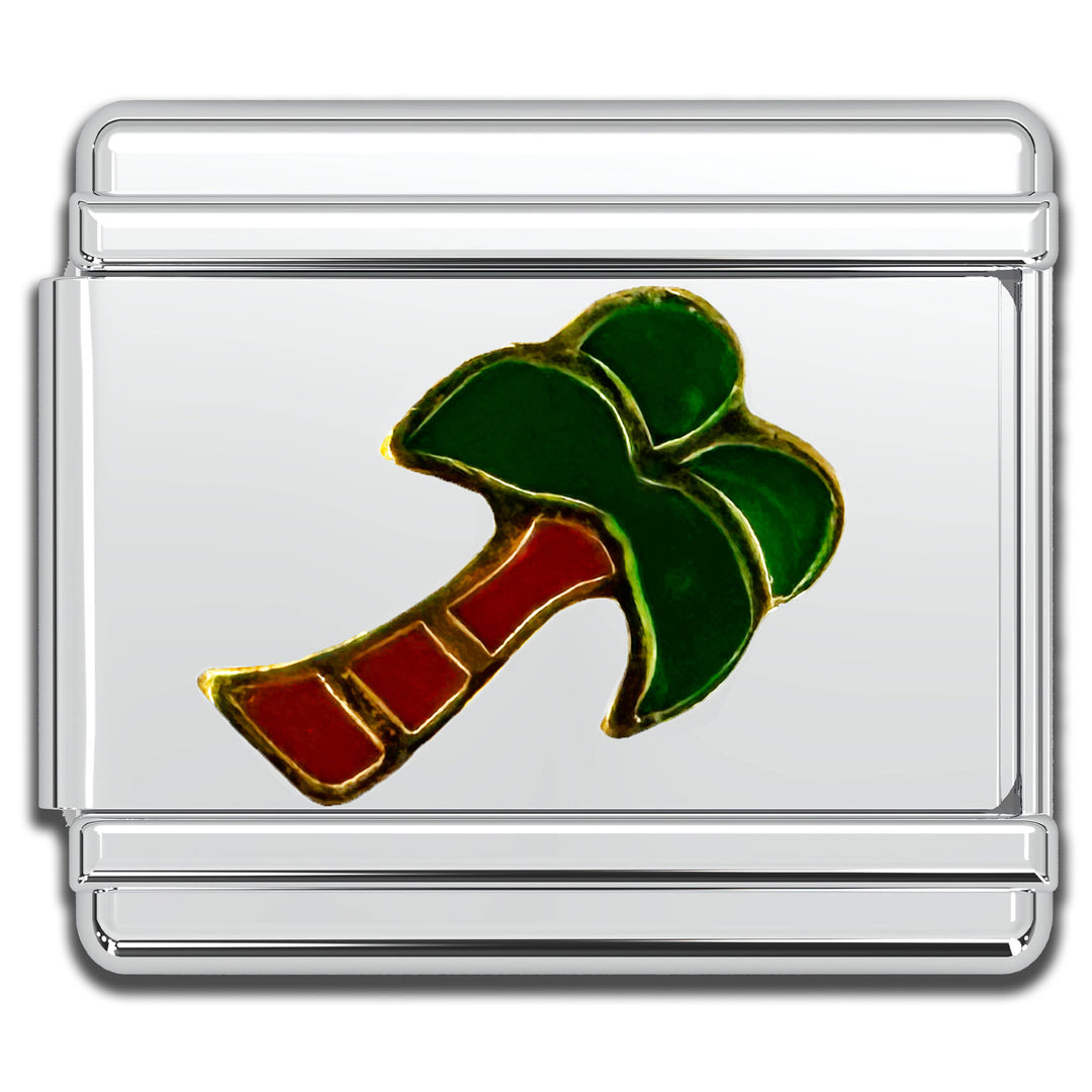Natalia - Italian Bracelet Charm - Palm Tree 9mm Links: Palm Tree 2