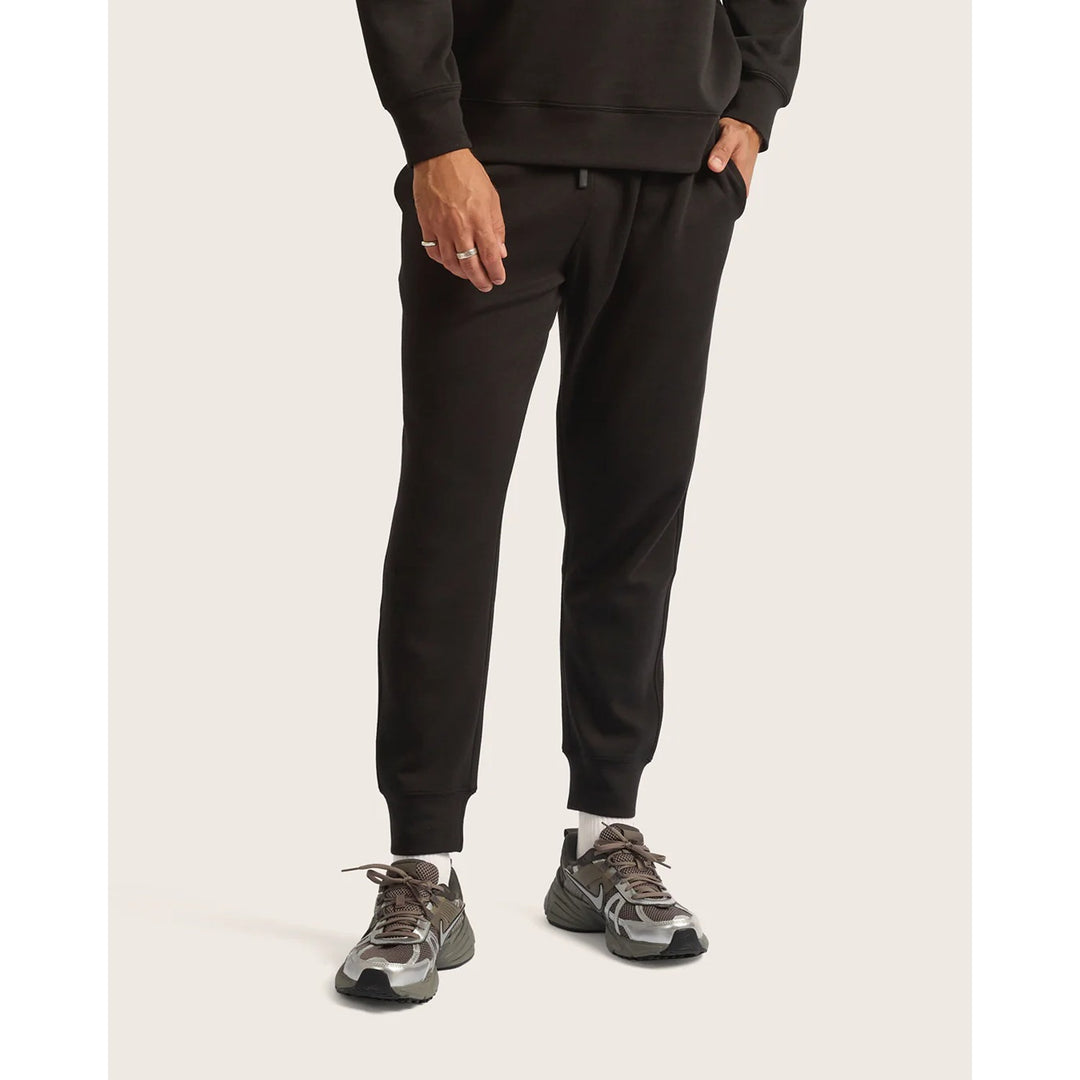 Men's Cuffed Sweat Pants Black  L