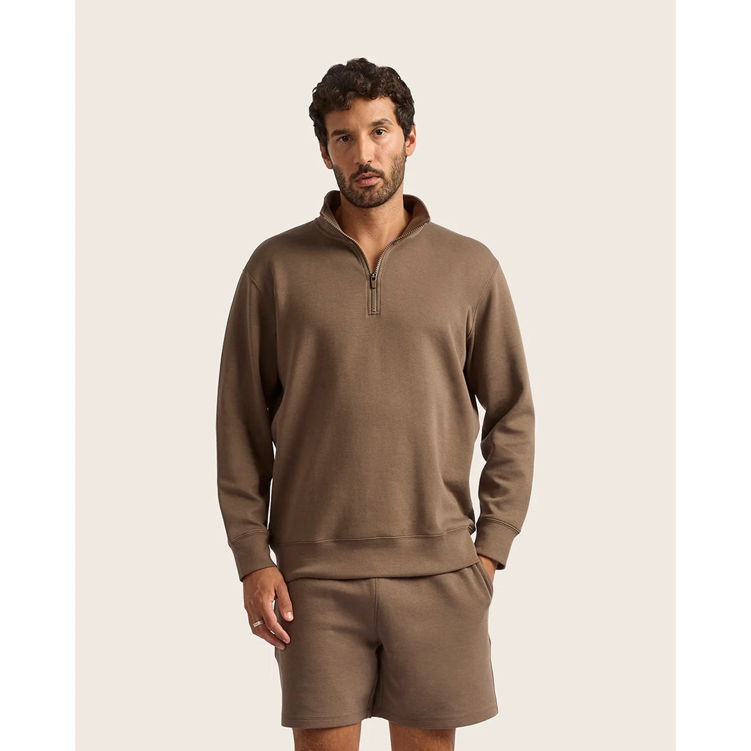 Men's Quarter Zip Sweater Oyster S