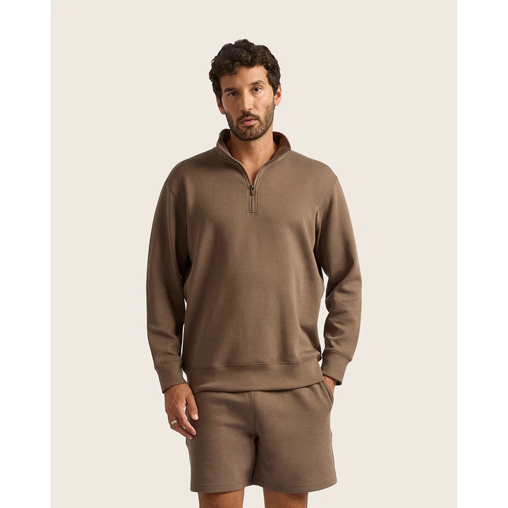 Men's Quarter Zip Sweater Oyster S