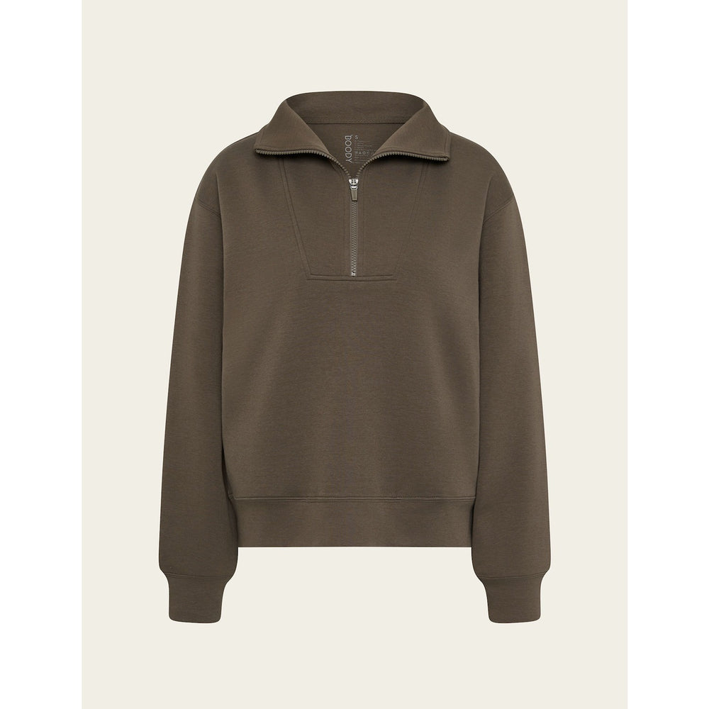 Women's Quarter Zip Sweater Oyster M