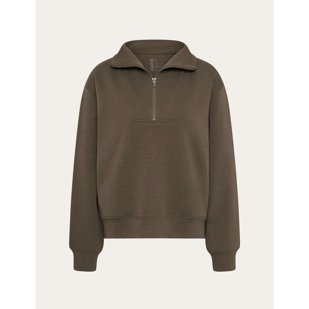 Women's Quarter Zip Sweater Oyster M