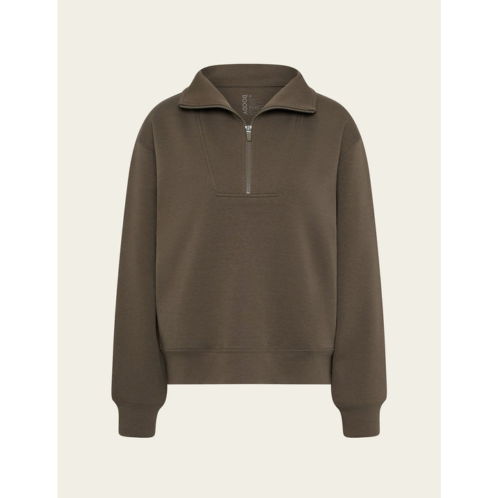 Women's Quarter Zip Sweater Oyster M