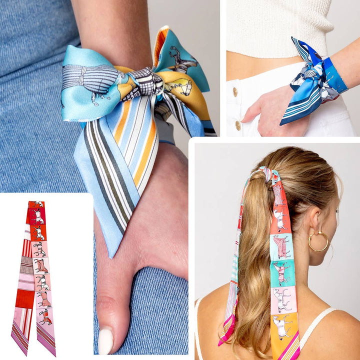 Fashion City - Colorful Patterns Horse Print Light Weight Scarf: PUR / ONE SIZE