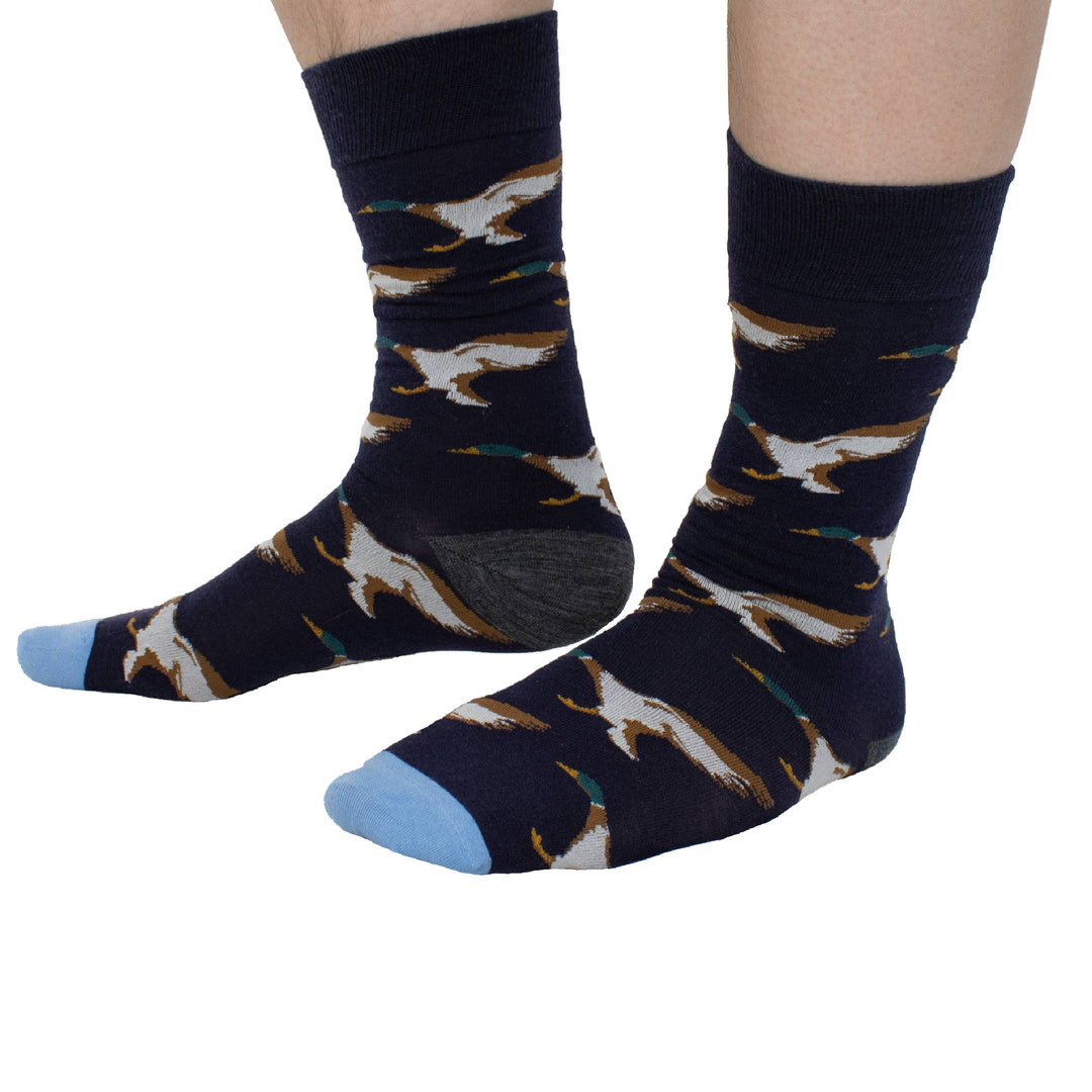 hunting feet - EXTRAFINE MERINO WOOL MALLARD DUCK IN NAVY