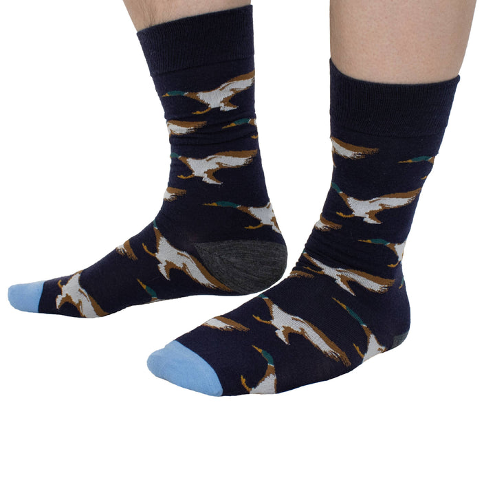 hunting feet - EXTRAFINE MERINO WOOL MALLARD DUCK IN NAVY