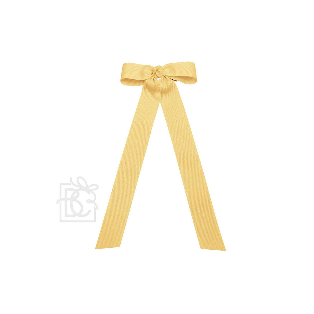Beyond Creations, LLC - FLAT BOW W/ 7" STREAMERS ON ALLIGATOR CLIP: 3.5" W/ 7" Streamers / POWDER BLUE