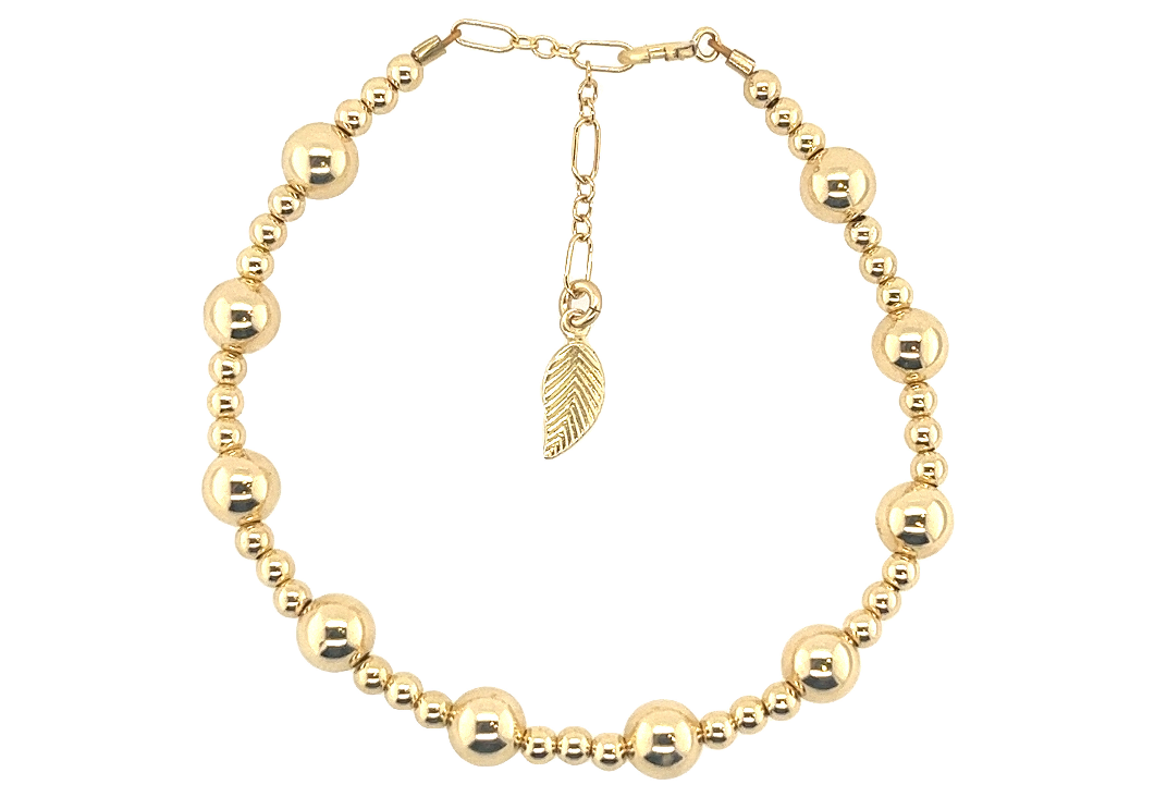 "JASMINE" Waterproof Bracelet: Gold Filled / Stretchy 6.5"
