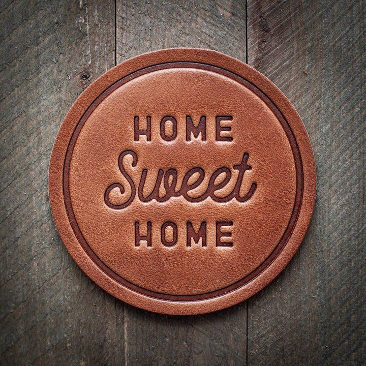 Sugarhouse Leather - Home Sweet Home Leather Coaster