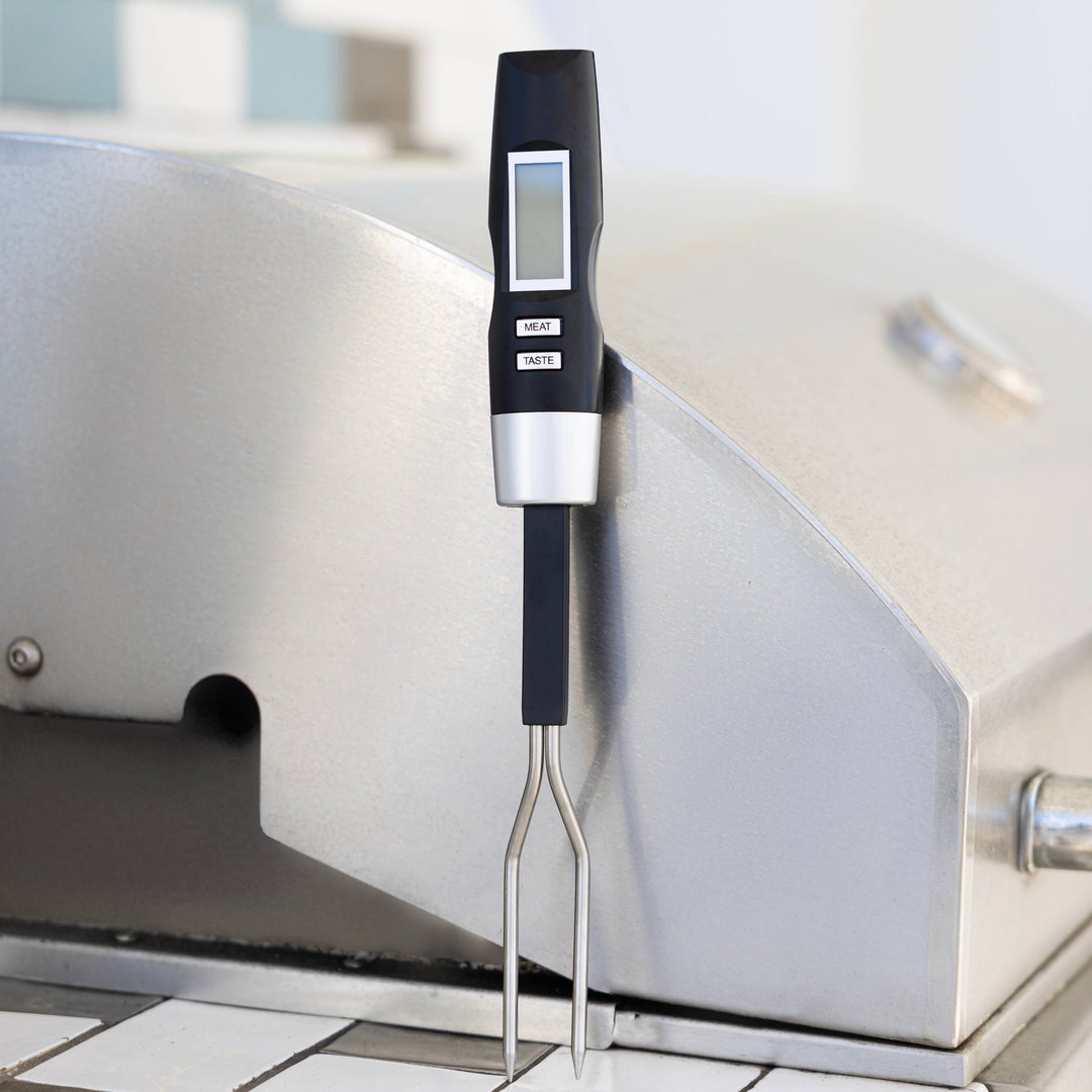 Fox Run Brands - Outset Grill Fork Digital Meat Thermometer For BBQ