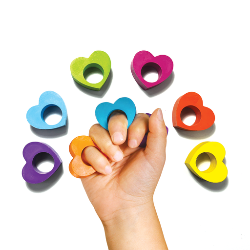 OOLY - Heart Ring Crayons - Set of 6