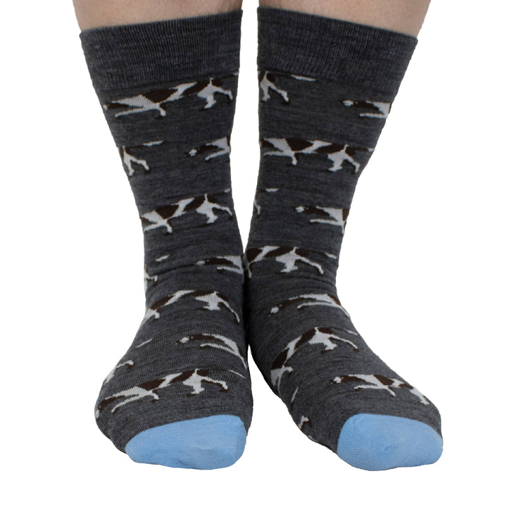 hunting feet - POINTER IN CHARCOAL