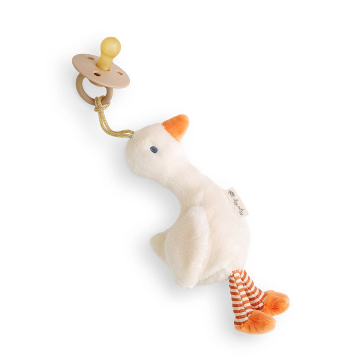 Itzy Ritzy - *NEW OPTIONS* Bitzy Pal Natural Rubber Pacifier & Plush: Goose