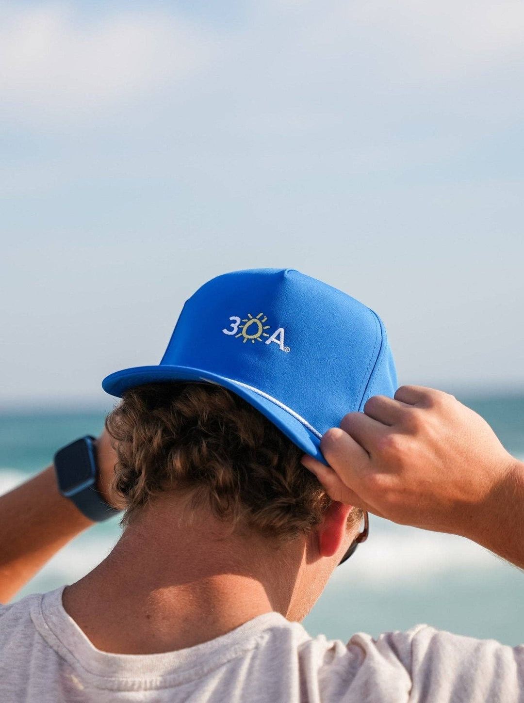 30A Gear - 30A Wordmark Beach Happy Rope Hat: Blue