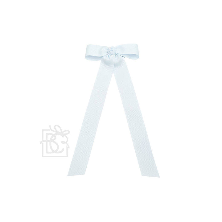 Beyond Creations, LLC - FLAT BOW W/ 7" STREAMERS ON ALLIGATOR CLIP: 3.5" W/ 7" Streamers / POWDER PINK