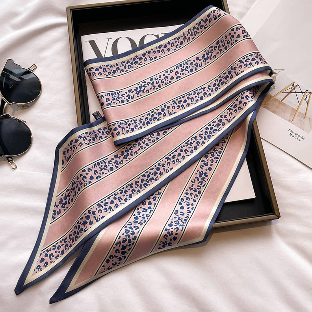 ACCITY - Women’s Long Silk Scarf – Stylish Neck Accessory_CWASC03144: TYPE10 / (OS) 2