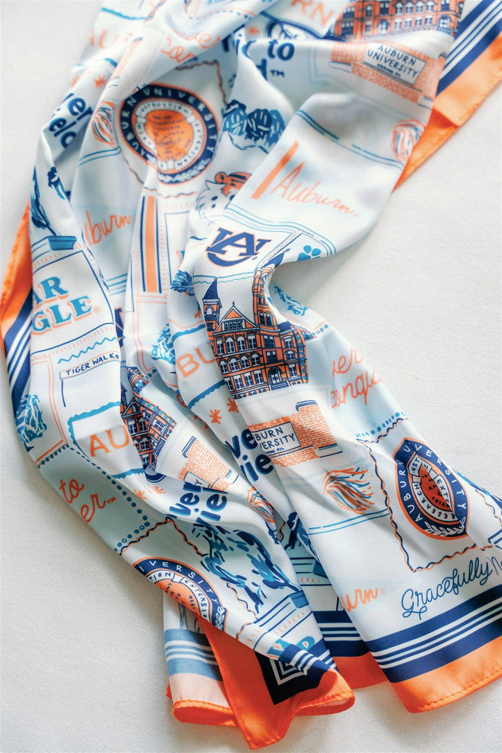 Gracefully Made Art - Auburn University Silk Scarf