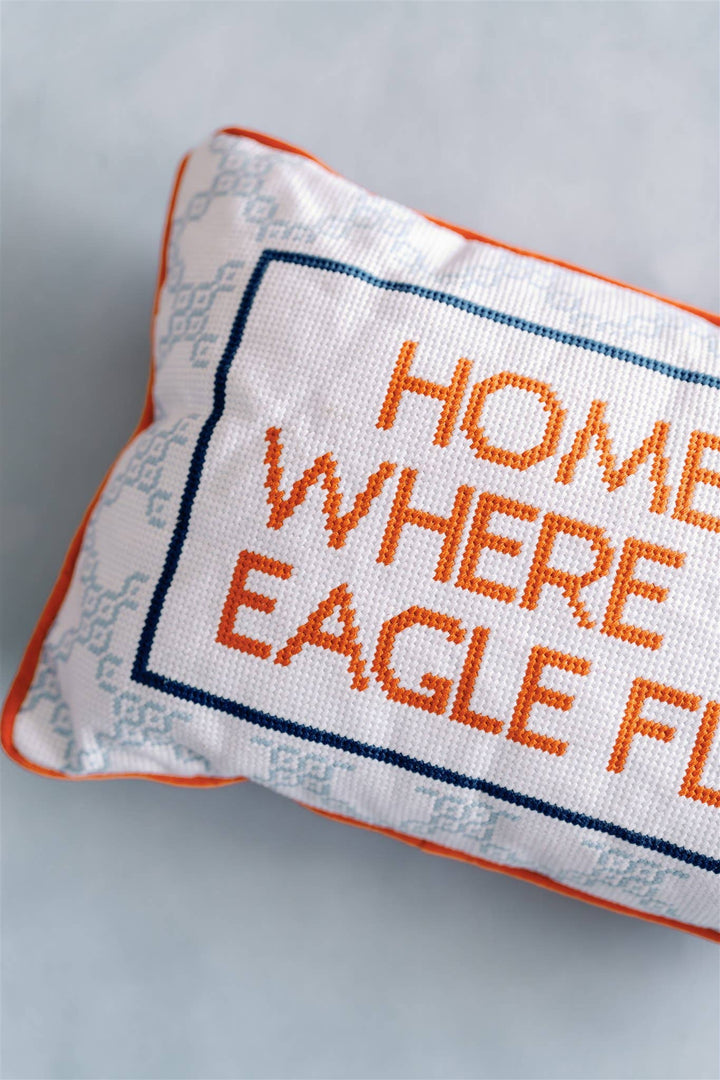 Gracefully Made Art - Eagle Needlepoint Pillow