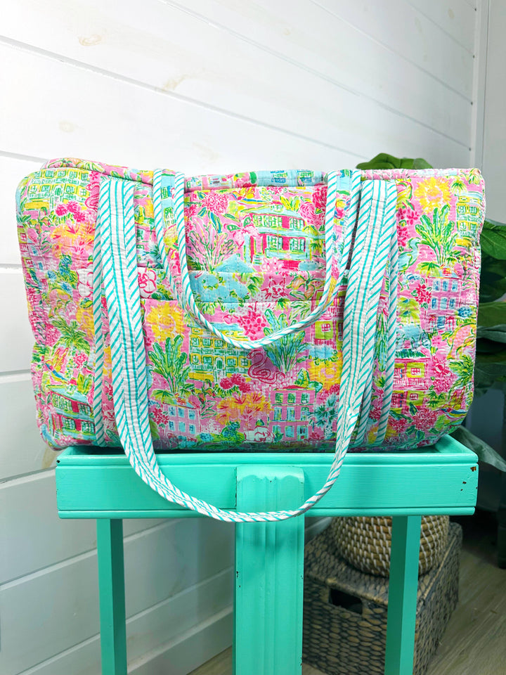 Folklore Couture - Quilted Duffle Bag | Weekender Travel Bags | Southern Town