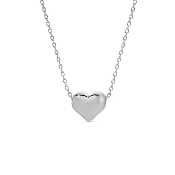 Splendid Iris - Small Simple Heart Necklace: Gold