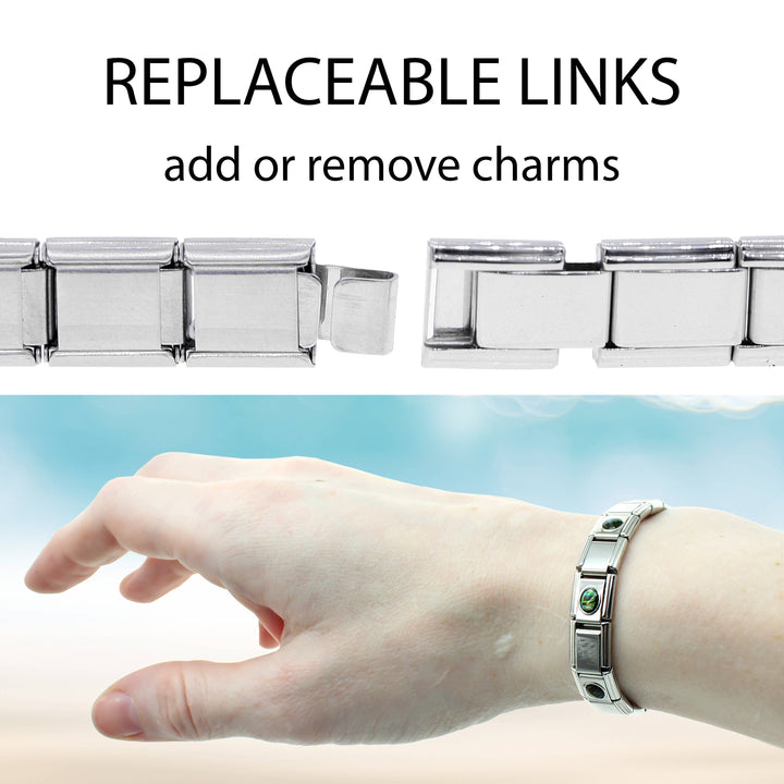 Natalia - Italian Charm Bracelet Starter - 316L Stainless Steel