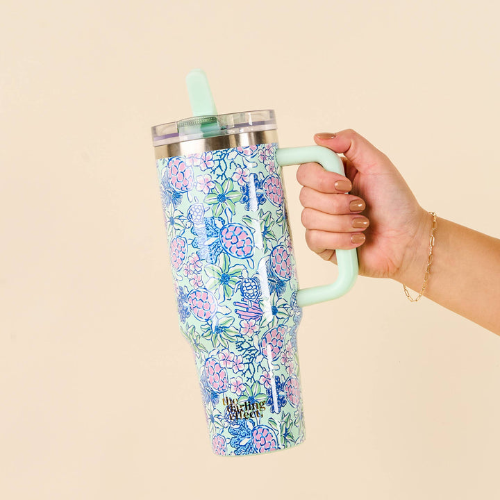 The Darling Effect - 40 oz Lifestyle Flip Straw Tumbler-Coastal Cove