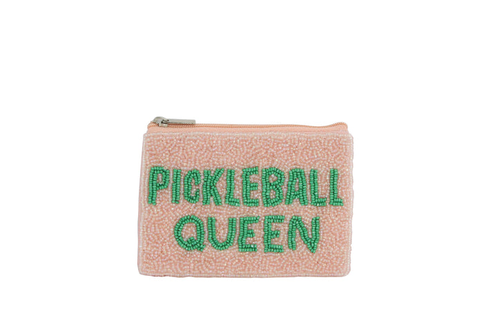Nima Accessories Inc - Ladies Fully Beaded  PICKLE BALL QUEEN Coin Purse