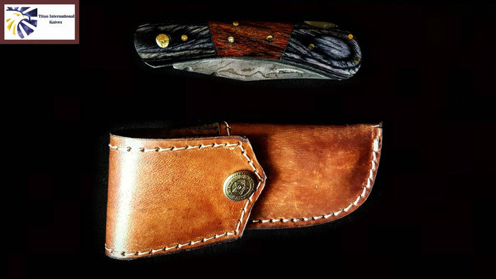 Titan International - TF-009 / Damascus Steel EDC Pocket knife