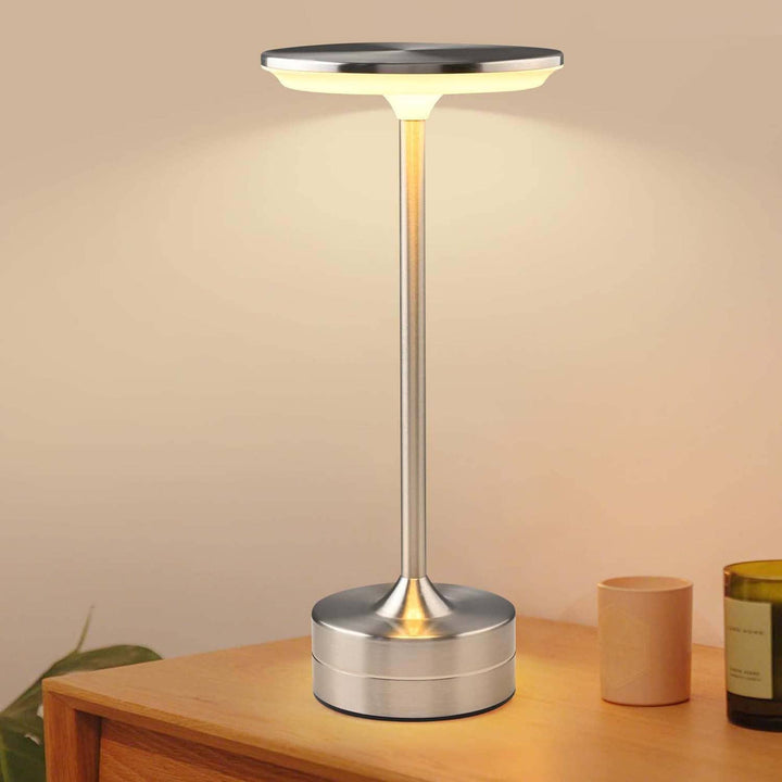 LAX Gadgets - LED Table Lamp – Touch Control, Dimmable, Rechargeable: Gold