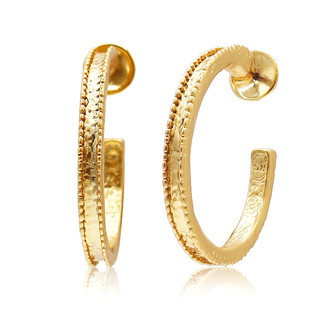 KARINE SULTAN - Maxi Dotty Hoop Earrings - 24K Gold Plated