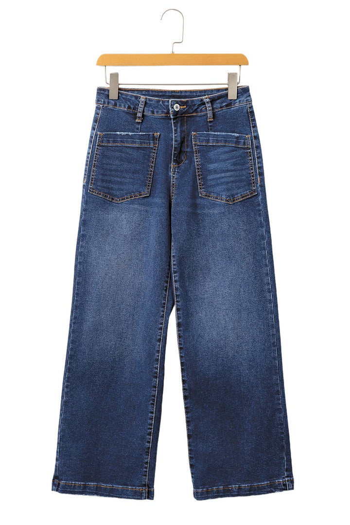 Aapparella - Womens Mimimalist Patch Pocket Shift Jeans | 4-16: Bluing / 16