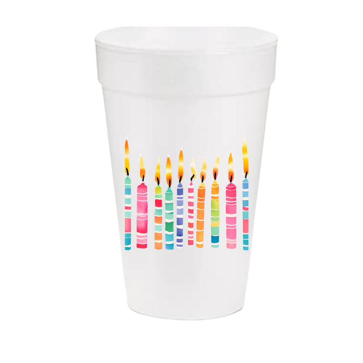 Busy Bee Gift - Make a Wish Birthday Styrofoam Cups | Set of 10, 16 ounces