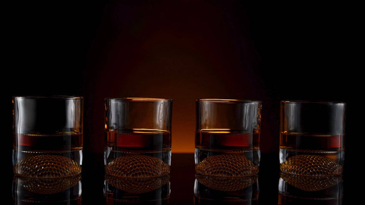 Golf Ball Whiskey Glasses Set of 4 - 8oz by The Wine Savant