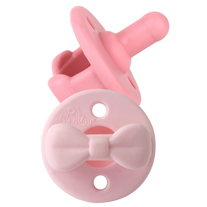 Itzy Ritzy - Sweetie Soother™ Pacifier Sets (2-pack): Robin's Egg Blue + Navy Cables
