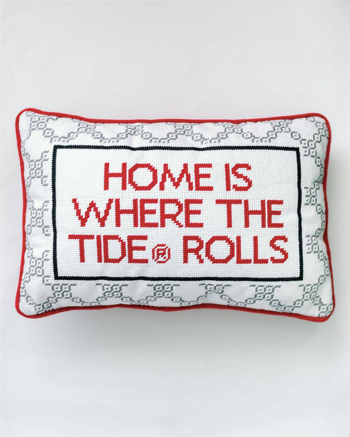 Gracefully Made Art - University of Alabama Needlepoint Pillow