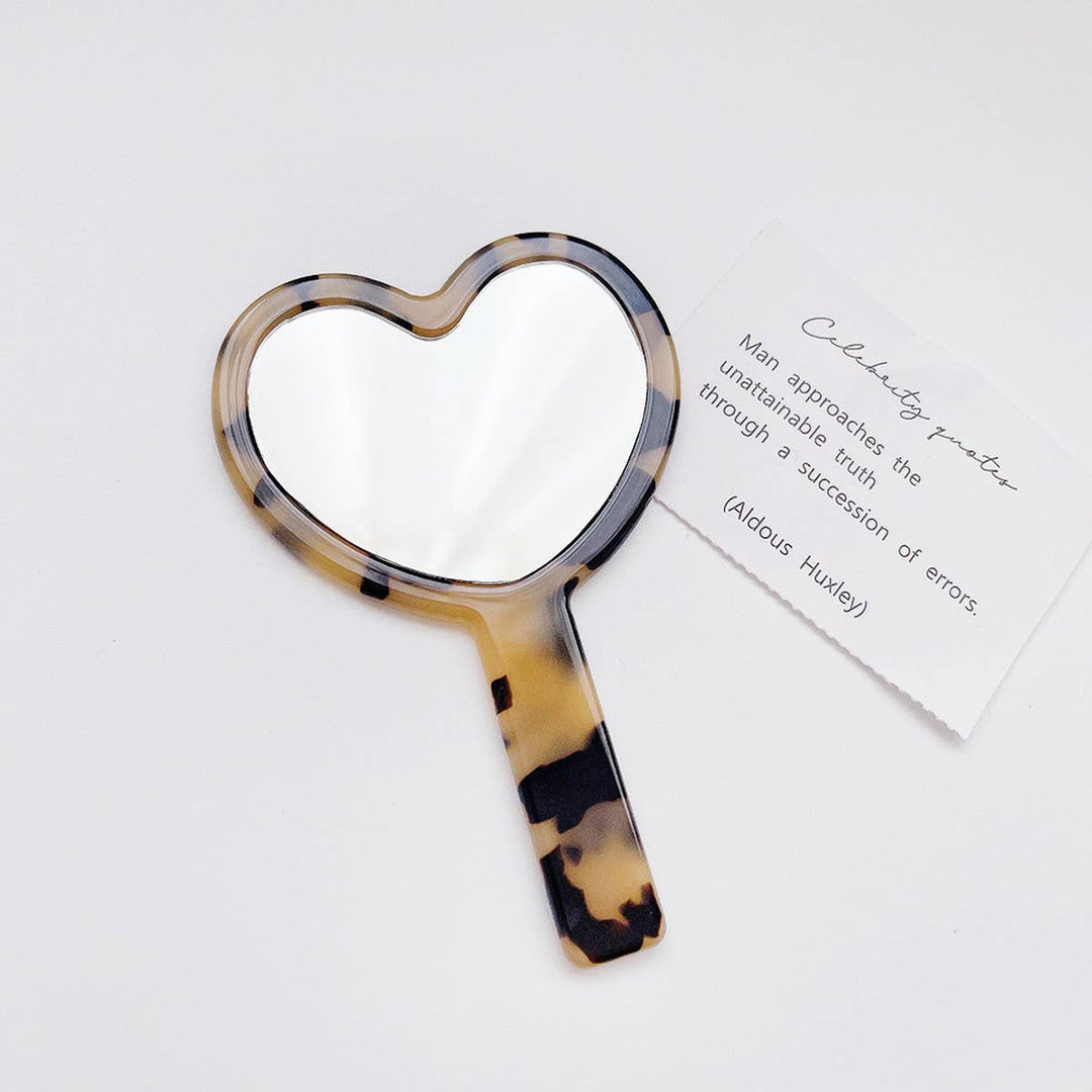 ACCITY - Retro Acetate Compact Mirror Geometric/Heart_CWMM6373: PINK / (OS) 1