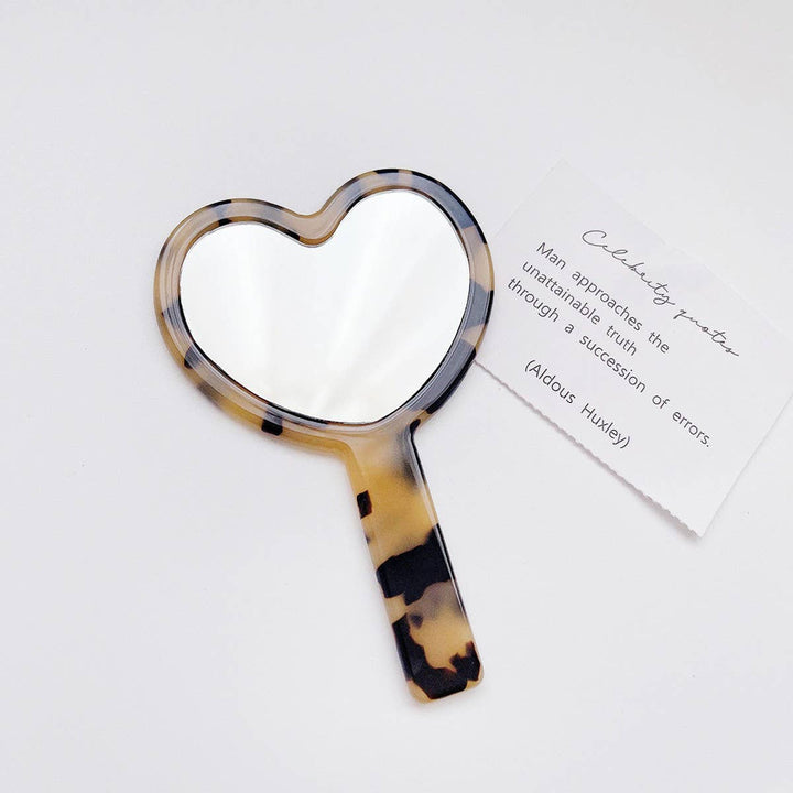 ACCITY - Retro Acetate Compact Mirror Geometric/Heart_CWMM6373: LIGHTCOFFEE / (OS) 1