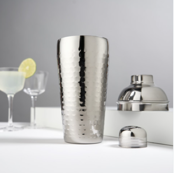 Viski - Irving™ Hammered Stainless Steel Cocktail Shaker
