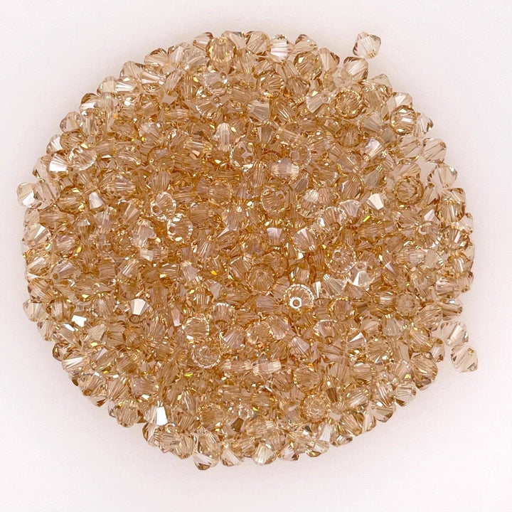 bara boheme - Crystal BTY | Gold Filled Beaded Bracelet: Light Azore / 14KG Filled / Stretchy 6.5"