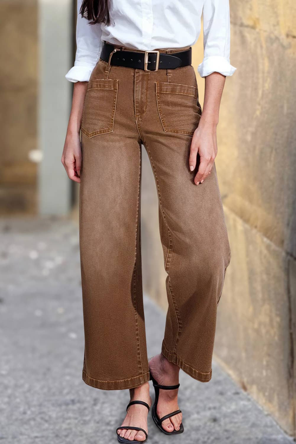Aapparella - Womens Mimimalist Patch Pocket Shift Jeans | 4-16: Bluing / 16