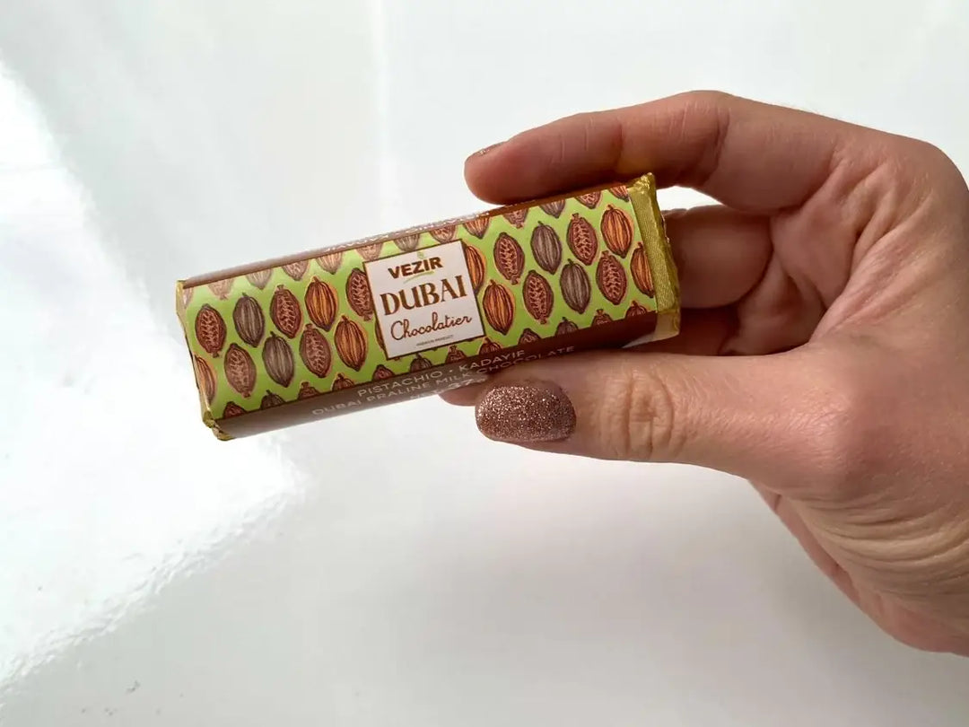 Aladdin - Pistachio Praline Dubai Chocolate Bar–Crispy & Nutty 37g: 1 bar