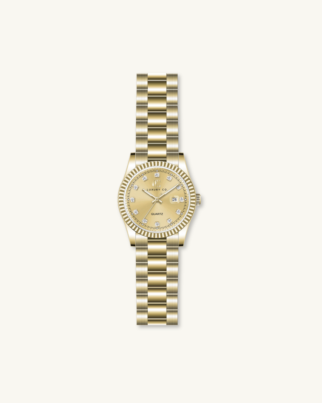 C&C LUXURY CO. - PRESIDENT WATCH - Gold & Gold: 31mm