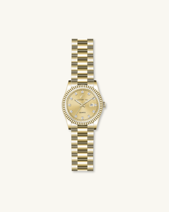 C&C LUXURY CO. - PRESIDENT WATCH - Gold & Gold: 31mm