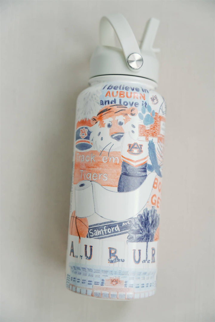 Gracefully Made Art - Auburn University 32 oz Insulated Water Bottle
